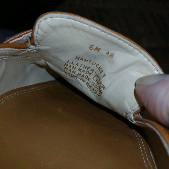 Antonio Melani "Nantucket" Brown Leather Loafer Mules Heels 6M Classic Style - Picture 12 of 12